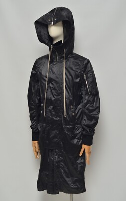 Rick Owens SEALED TRENCH 黒　48 フード付き Rick Owens SEALED TRENCH 黒 48 フード付き - メルカリ