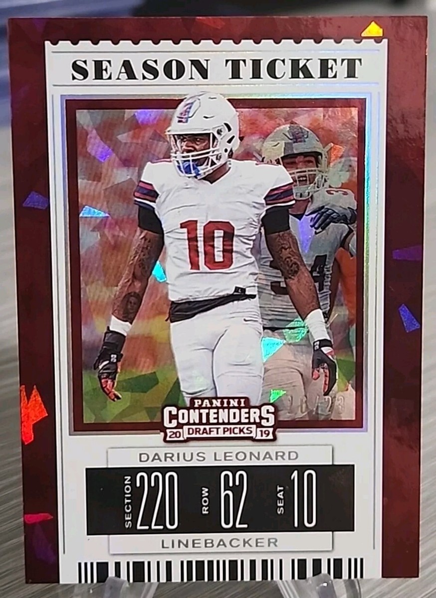 Darius Leonard 2019 Panini Contenders Draft Picks Cracked Ice /23 SSP #27  Colts