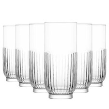 6x LAV Tokyo Highball Glasses Tall Glass Water Drinking Tumblers Set 395ml
