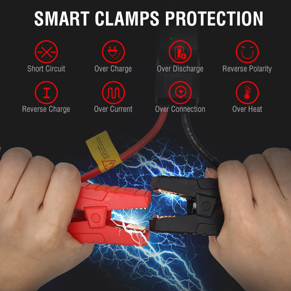 4000A Power Bank Jump Starter with Air Compressor and Emergency Battery Charger