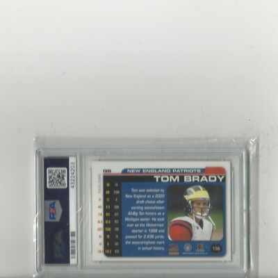 2000 Pacific Paramount #138 Tom Brady Patriots PSA NM 7