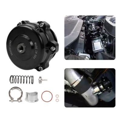 Universal 50mm Blow Off Valve BOV Q Typer BV50 6 PSI+18PSI Springs Black