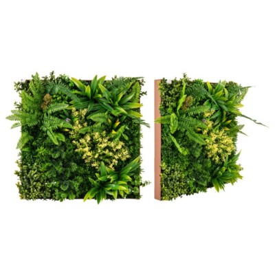20'' x 20'' Indoor Hanging Artificial Plant Wall w/11 Types of Mixed Faux Plants
