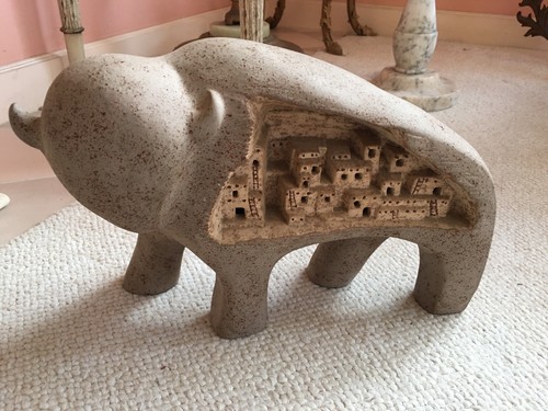LÁMPARA BÚFALO SUROESTE VINTAGE ESCULTURA LUZ DE ACENTO EXCELENTE ESTADO - Imagen 2 de 11