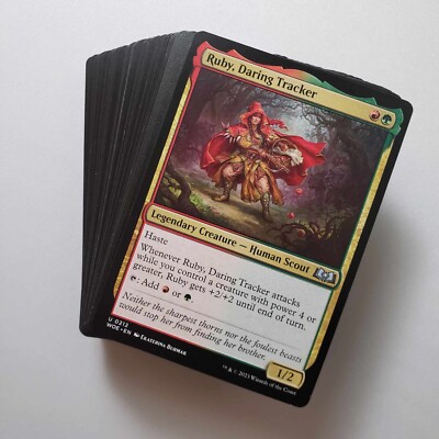 MTG Wilds of Eldraine Commander EDH Ruby Daring Tracker Deck