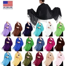 Pashmina Large Soft Plain Shawl Wrap Scarf for Women