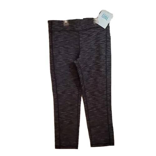 Athleta "Free To Be Me" Girl Gray T-shirt & Black/Gray Capri Leggings - Picture 3 of 3