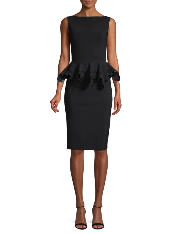 petite black peplum dress Women's Petite - Easy Travel Peplum Dress - Dark Blue