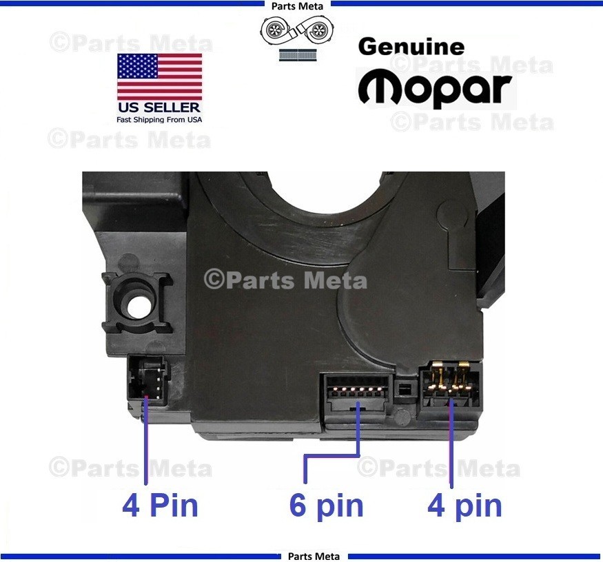MOPAR Clock Spring OEM with ANGLE SENSOR Steering Wheel -For Jeep ...