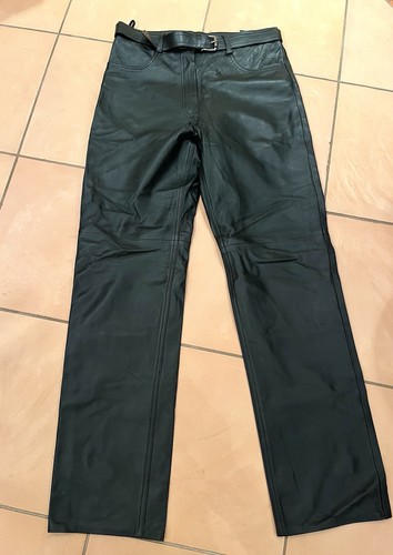 Lederhose weicher Lamm-Leder schwarz gefüttert.m Gürtel-Gr.38-Giyder-Neuwertig