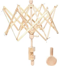 Wooden Umbrella Swift Yarn Winder 24" Hand Crafted Skein & Hanks Winder