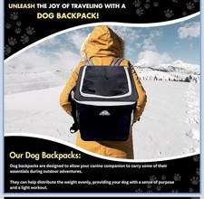 Easywayz Pet Backpack Carrier For Travel / Hiking Dog / Cat Black New