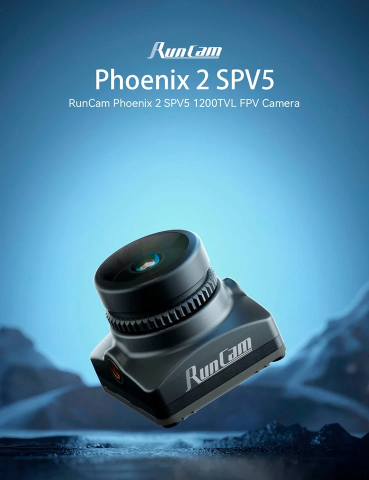 RunCam Phoenix 2 SPV5 FPV Camera 1200TVL 4:3/16:9 1/3" BSI CMOS 5-36V Global WDR - Image 2 of 4