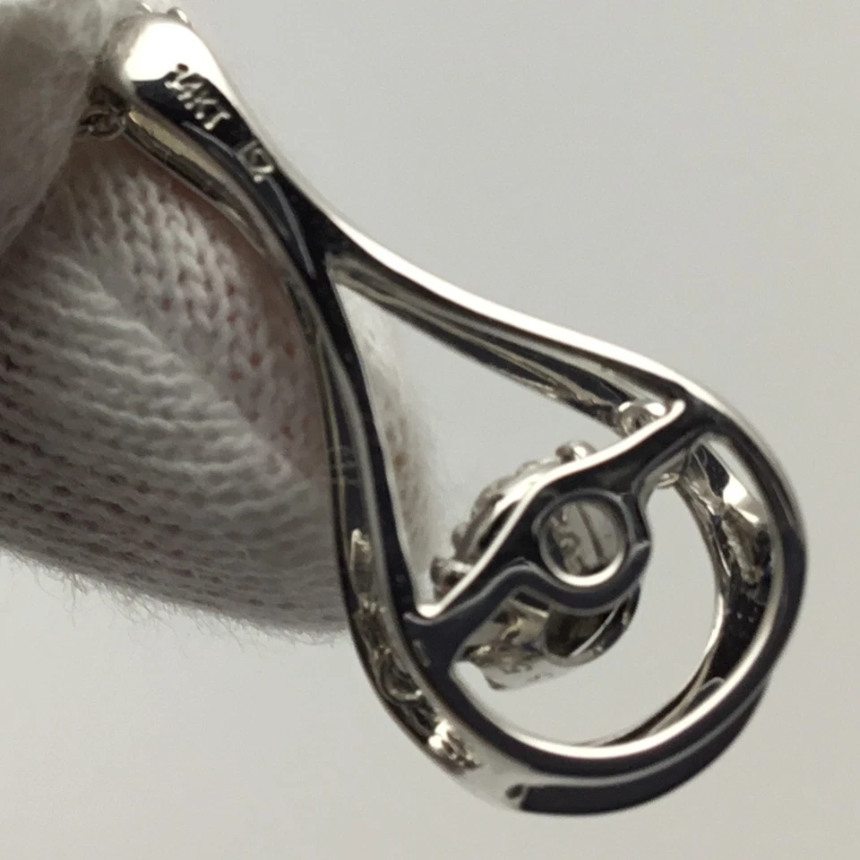 Collar Colgante Movimiento Racimo Diamantes Blancos 14K 0.18ctw Diamantes H SI2 Foto 3 de 4