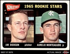 1965 Topps #286 Jim Dickson / Aurelio Monteagudo Athletics RCs RC 6.5 - EX/MT+
