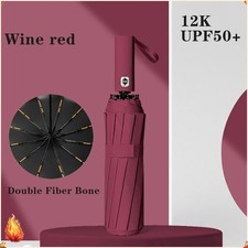 Automatic Folding Umbrella Windproof Sun Rain Large UV Protection Travel