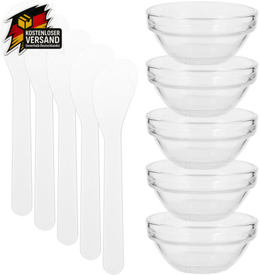 Maskenmischschüssel Glas 5 Stück Kleine Schalen Für Gesichtspflege Inklusive Mas