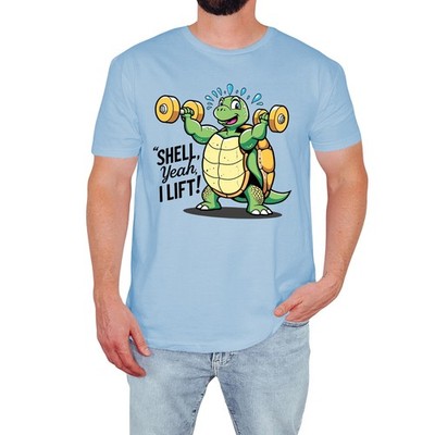 Lustiges Schildkröte Herren T-Shirt Shell Yeah I Lift Gym Retro Neuheit Fitness Geschenk