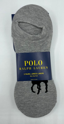 Polo Ralph Lauren 3 Pairs Dress Liners Men's Socks ~ Assorted ~ US 10-13