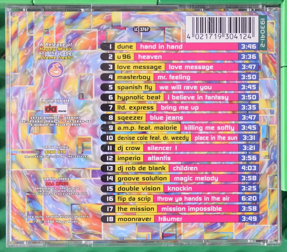 Various - Dance '96 The Best Of - Happy Music - CD - ACHTUNG Falsche CD - Bild 2 von 4
