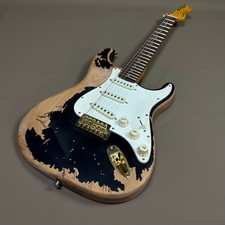 Relic ST Electric Guitar alder body Black No1 Gold hardware US SHIP