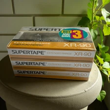 3 - Sealed REALISTIC Radio Shack SUPERTAPE XR-90 Minute Vintage Cassette Tape