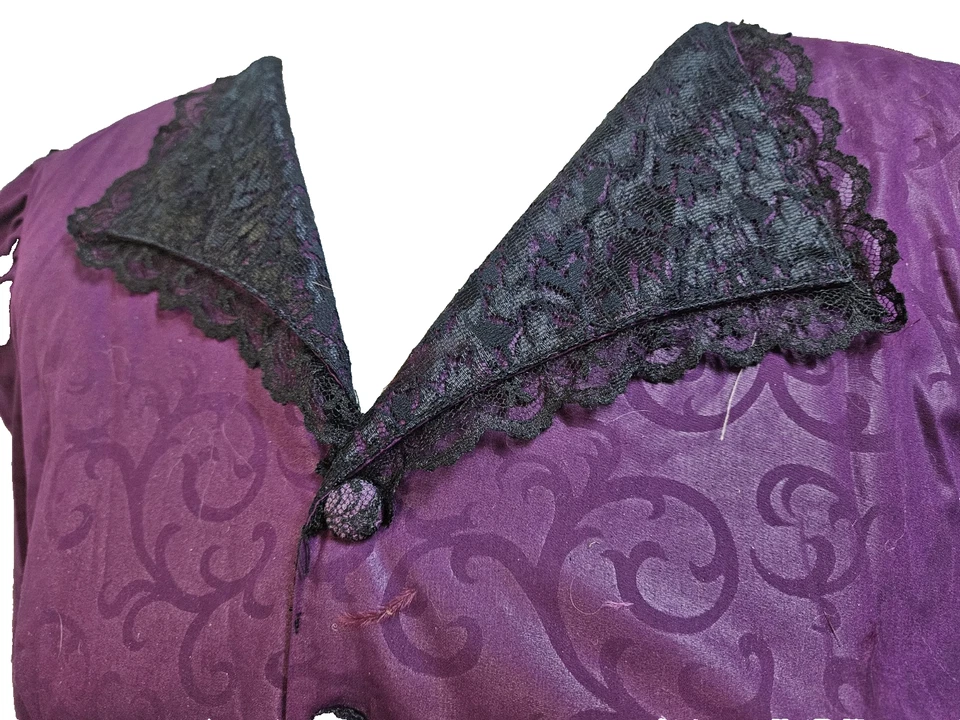 JANE AUSTEN Regency Dress COTTON FULLY LINED UNDER 42" BUST  WITH HAT & CHOKER - Image 4 of 4