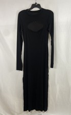Marc Jacobs Women's Redux Grunge Black Long Sleeve Back Cutout Maxi Dress XS