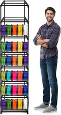 8-Tier 3D Printer Filament Storage Rack – Heavy-Duty Metal Spool Holder, Holds 5