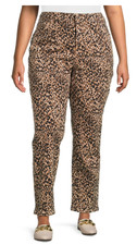 Terra  Sky   Plus Size Straight Leg Jeans   Leopard - NWT 