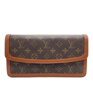 Louis Vuitton Pochette Damier PM Monogram Clutch Bag M51812 Brown SN1305