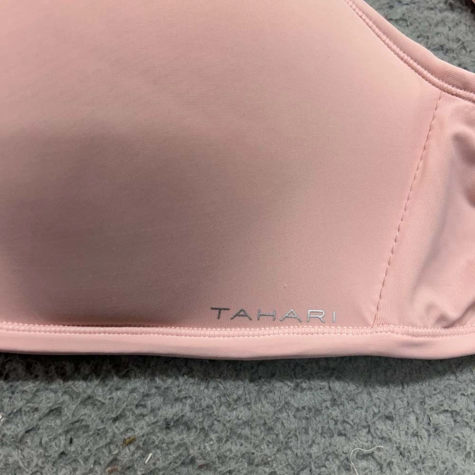 Sujetador Tahari 36DD T-Shirt Sujetador Suave Sin Alambres Inalámbrico Rosa Foto 2 de 4