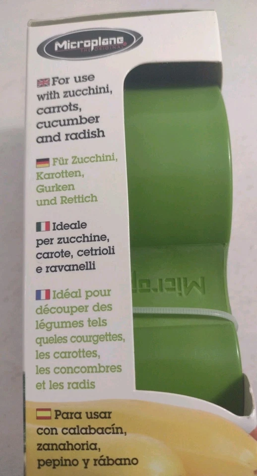 Cortadora espiral microplano cinta verde cortes vegetales calabacín fideos zanahorias Foto 2 de 4