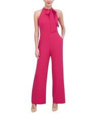 Vince Camuto Womens Halter Wide Leg Jumpsuit