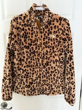 The North Face Osito Fleece Jacket Women's Large Full Zip Cheetah Leopard