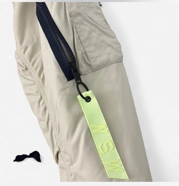 Nike PARA HOMBRES Ropa Deportiva NSW Chaqueta de Bombardero Universitaria Obsidiana Hueso Claro 928917 Grande Foto 2 de 4