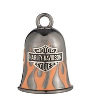Harley-Davidson Glocke B&S Orange Flames, Sil...