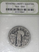 1928 Silver 90% Standing Liberty Quarter Dollar  KM#145