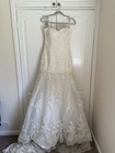 Justin Alexander Wedding Dress Lace Pattern long train Size 12