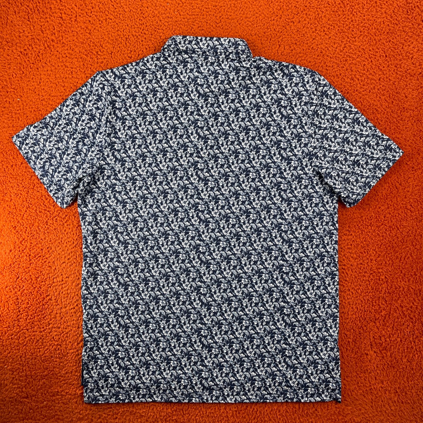 RLX Ralph Lauren Mens MEDIUM Printed Lightweight Airflow Navy Floral Golf Polo thumbnail 10