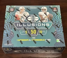 2024 Panini Illusions Football Factory Sealed Premium Box 1 Auto & 1 Relic Card