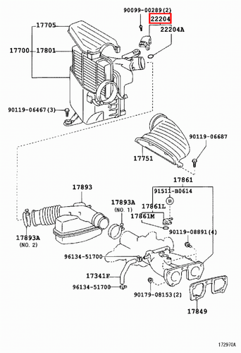 Genuine Lexus RX300 MCU35 RX330 MCU38 MCU33 RX400 h MHU33 MAF AFM Air Flow Meter - Picture 15 of 20