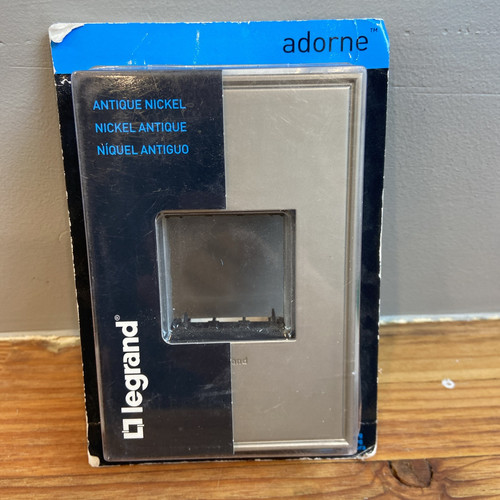 LEGRAND Adorne Antique Nickel 1-Gang Screwless Wall Plate AWC1G2AN5