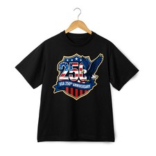 Unisex USA 250th Anniversary Shield T-Shirt-Bald Eagle Veteran Patriotic Tee