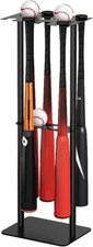 Baseball Bat Holder Stand, 8 Bats 5 Balls Softball Bat Display Free Standing,...