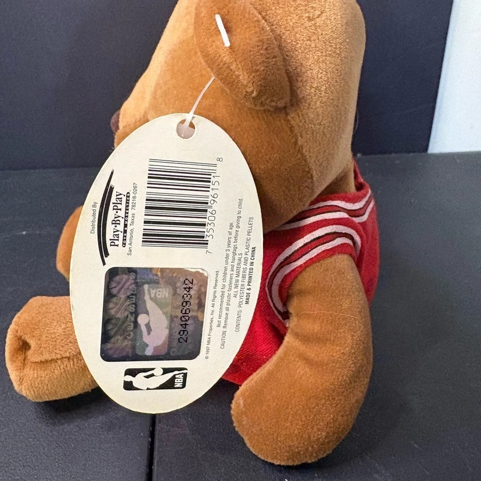 Oso de peluche marrón Fanimals Chicago Bulls nuevo con etiquetas Foto 3 de 4