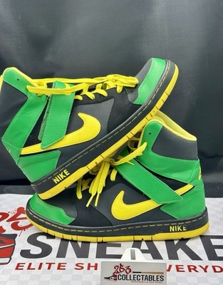 Nike Dunk CMFT PRM Mid Oregon/Brazil 649208-003 Black Yellow Green Men s Size 10