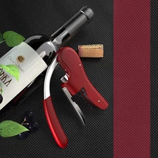 Wine Opener Vertical Lever Corkscrew Wine Bottle Opener with Foil Cutter And Ext
