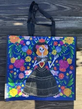 TJ MAXX Senorita Skeleton❤️ Dia De Los Muertos Large Reusable Shopping Bag Eco