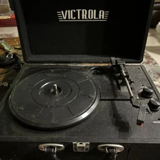 Victrola Record Player Bluetooth Turntable With Built-In Speakers 3-Speed Black